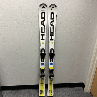 Used Head THE LINK Mens DH Ski/Binding White/Black/Yellow 140 cm 11855-S000195206