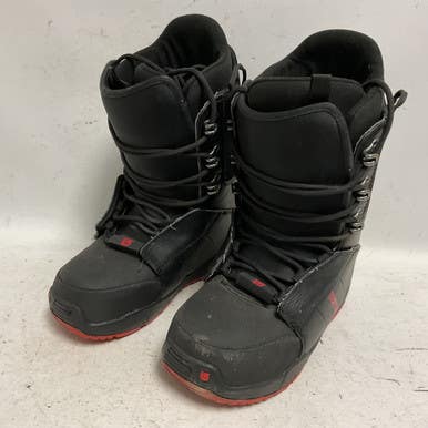 Used Burton PROGRESSION Mens Snowboard Boots Black And Red Senior 8 11855-S000195199