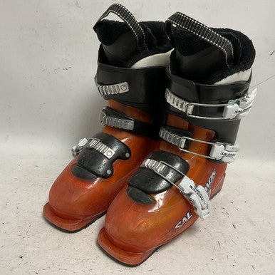 Used Salomon T3 Mens DH Ski Boot Black And Orange 245 MP - M06.5 - W07.5 11855-S000195198