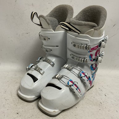 Used Rossignol FUN GIRL Girls DH Ski Boot White And Pink 235 MP - J05.5 - W06.5 11855-S000195303