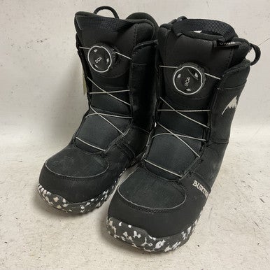 Used Burton KIDS GROM BOA Boys Snowboard Boots Black Junior 02 11855-S000195301