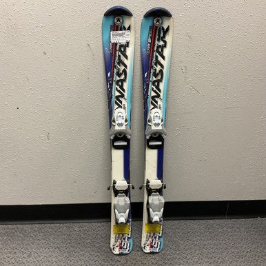 Used Dynastar TEAM SPEED Boys DH Ski/Binding White And Royal Blue 90 cm 11855-S000195278
