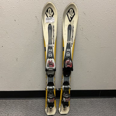 Used K2 ESCAPE JR Boys DH Ski/Binding White And Gold 85 cm 11855-S000195267