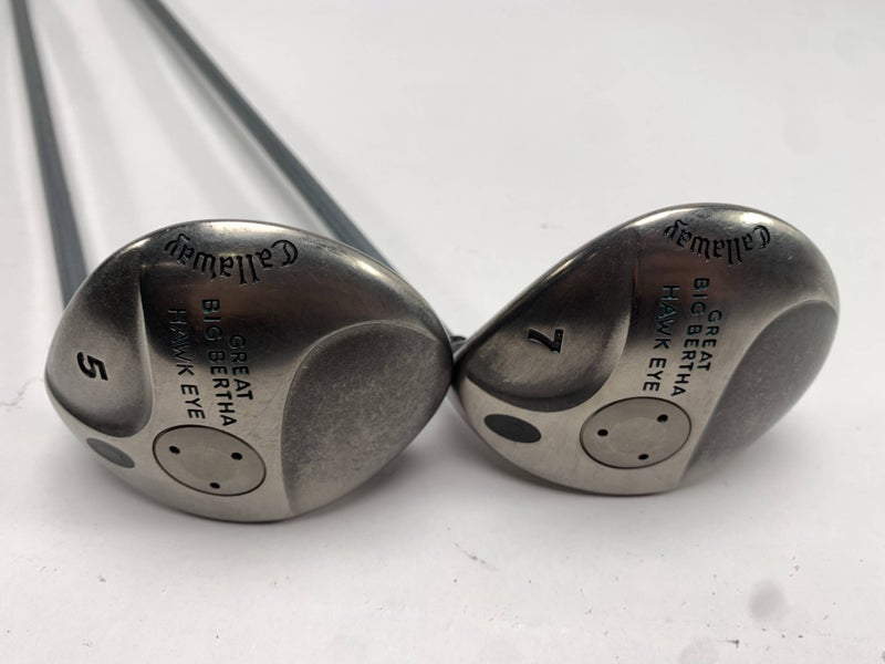 Callaway Hawkeye 5 & 7 Fairway Wood Set 18* 21* Hawk Eye Gems UL Ladies RH