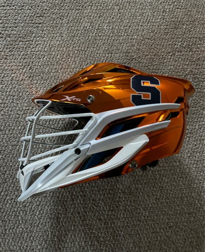 Syracuse Lacrosse Chrome Orange Helmet