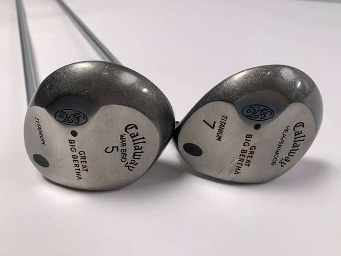 Callaway Original Great Big Bertha 5 & 7 Fairway Wood Set 18* 21* BB UL Mens RH