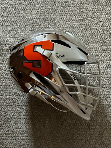 Syracuse Chrome Silver STX Rival Helmet