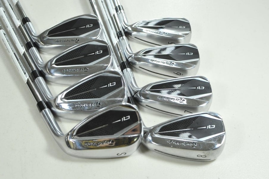 TaylorMade Qi 5-PW,AW,SW Iron Set Stiff Flex Right KBS MAX MT 85g Steel # 206665