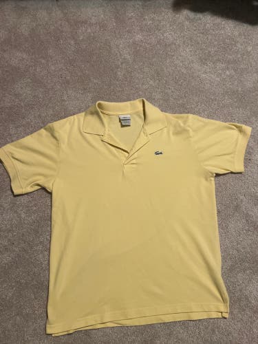 Men's Lacoste Shirt Yellow Medium (Used)