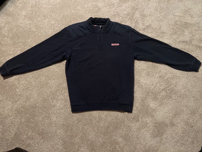 Men’s Large Vineyard Vines Quarter Zip Navy Blue (Used)