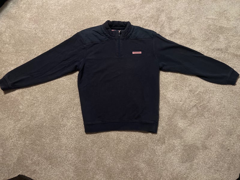 Men’s Large Vineyard Vines Quarter Zip Navy Blue (Used)