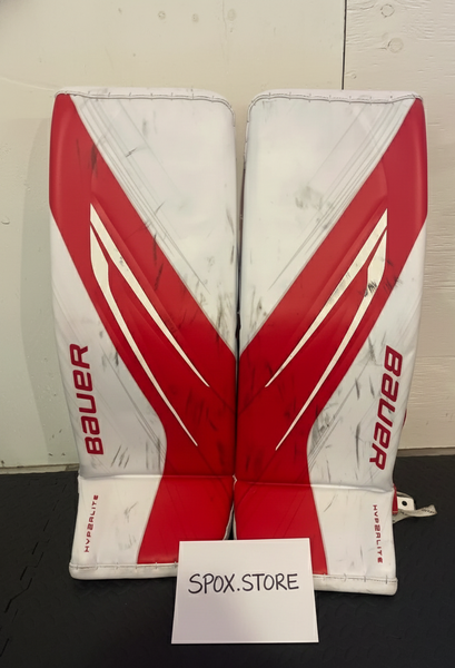 Medium Bauer Pro Stock Hyperlite 2 Goalie Leg Pads – Used (Excellent Condition) (READ DESCRIPTION)