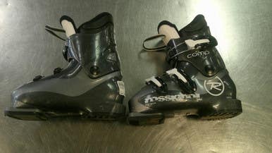 Used Rossignol COMP J Boys DH Ski Boot Black 245 MP - M06.5 - W07.5 11868-S000066638