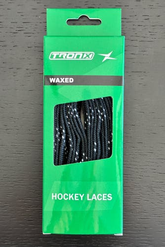 One Pair Wax Black Laces, 96” New