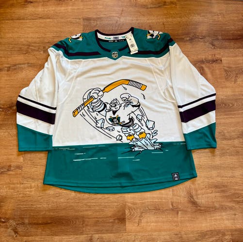 NWT Authentic Adidas Anaheim Ducks Reverse Retro 1.0 Jersey (56) Wild Wing
