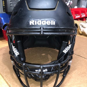 USED RIDDELL FLEX ADULT HELMET - LARGE - FLAT BLACK