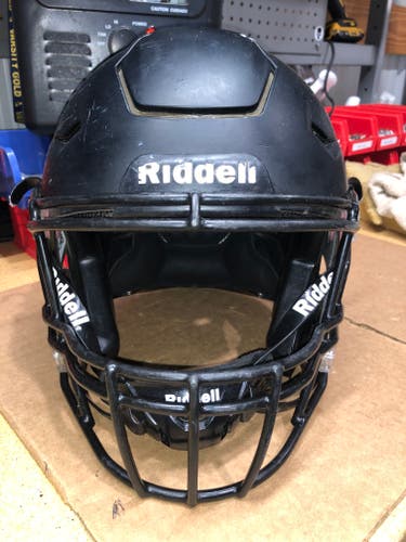 USED RIDDELL FLEX ADULT HELMET - LARGE - FLAT BLACK