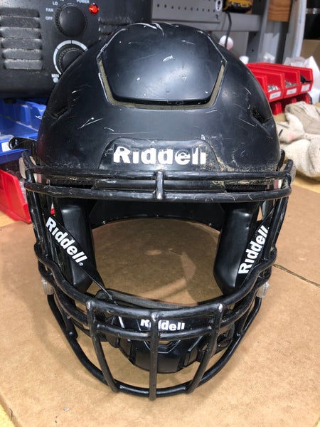 USED RIDDELL FLEX ADULT HELMET - LARGE - FLAT BLACK