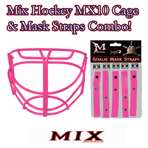 Mix Sports - MX10 Cat Eye Cage (fits Bauer 930, 940, 950, 960) - Cage & Straps Combo! (Pink) -