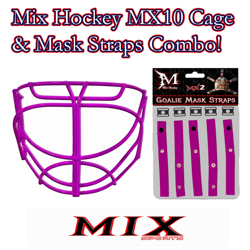 Mix Sports - MX10 Cat Eye Cage (fits Bauer 930, 940, 950, 960) - Cage & Straps Combo! (Purple)