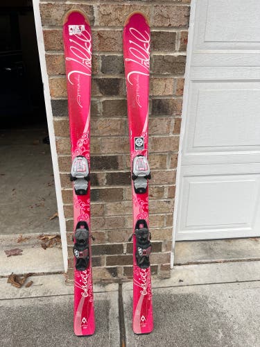 Used Kid's Volkl Attiva Chica 130cm Skis With Marker 4.5 Bindings (SY1224)