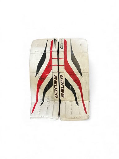 Used Bauer R1000 Goalie Leg Pads Senior Red And White 32" 11873-S000227732