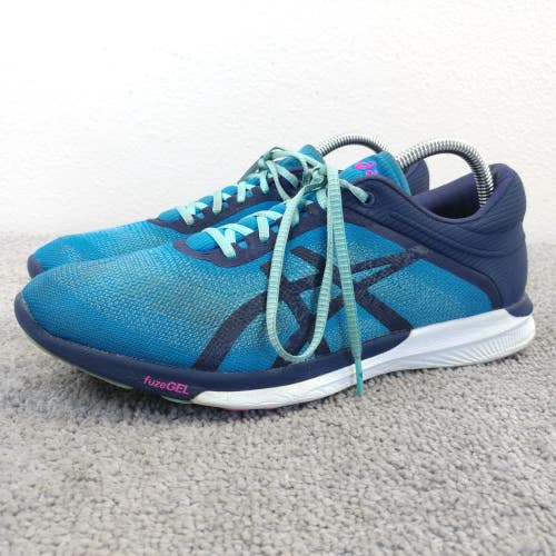 Asics Fuzex Womens Size 9.5 Running Shoes Low Top Sneakers Blue T768N