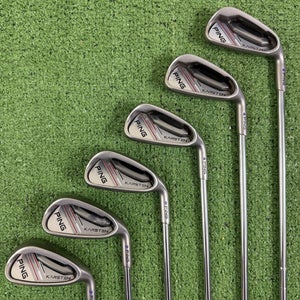 Ping Karsten 2014 5-PW Iron Set Purple Dot Regular Flex CFS Steel Right Handed