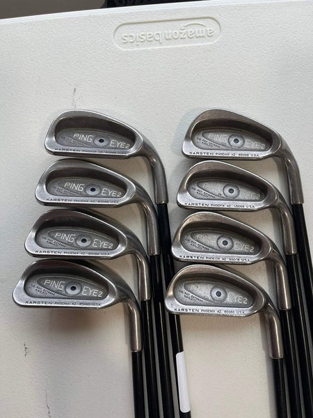 Ping Eye 2 Iron Set 3-PW Black Dot Aldila Stiff Flex +1.75 NICE