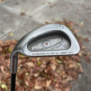 Ping Eye 2 + Plus Sand Wedge Brown Dot Aldila Regular Flex Lefty 35.75 NICE