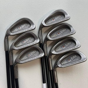 Ping Eye 2 + Plus Iron Set 4-PW Brown Dot Aldila Regular Flex Lefty +1/2 NICE