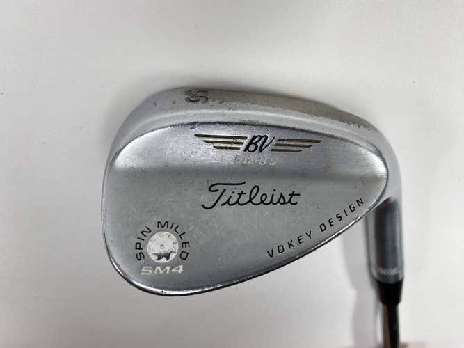 Titleist Vokey Spin Milled SM4 Chrome Sand Wedge 56* 8 Wedge Steel Mens RH