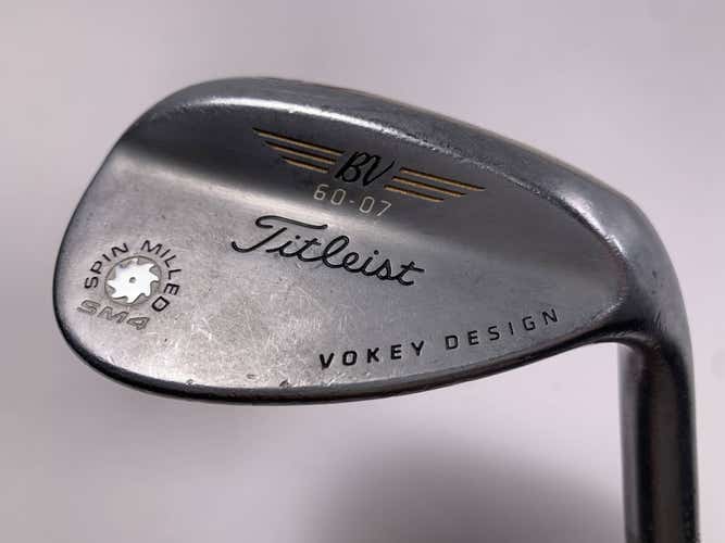 Titleist Vokey Spin Milled SM4 Chrome Lob Wedge LW 60* 7 Bounce Wedge RH