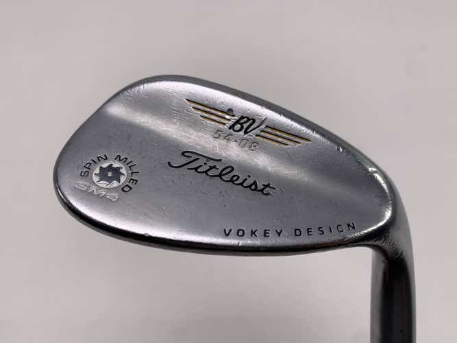 Titleist Vokey Spin Milled SM4 Chrome Sand Wedge SW 54* 8 Wedge Steel Mens RH