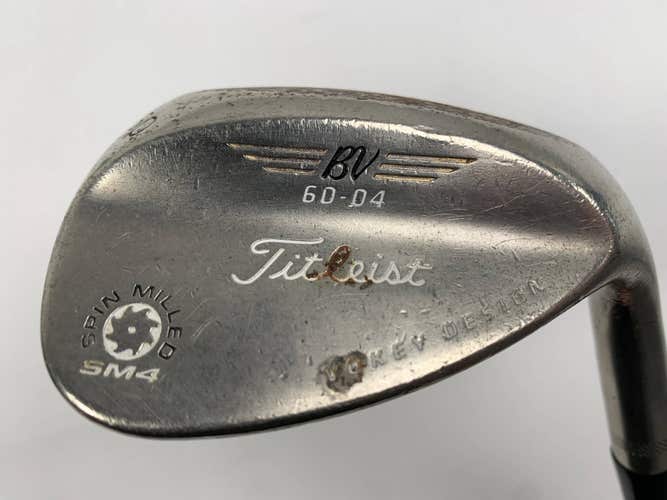 Titleist Vokey Spin Milled SM4 Chrome Lob Wedge LW 60* 4 DG S300 Stiff RH