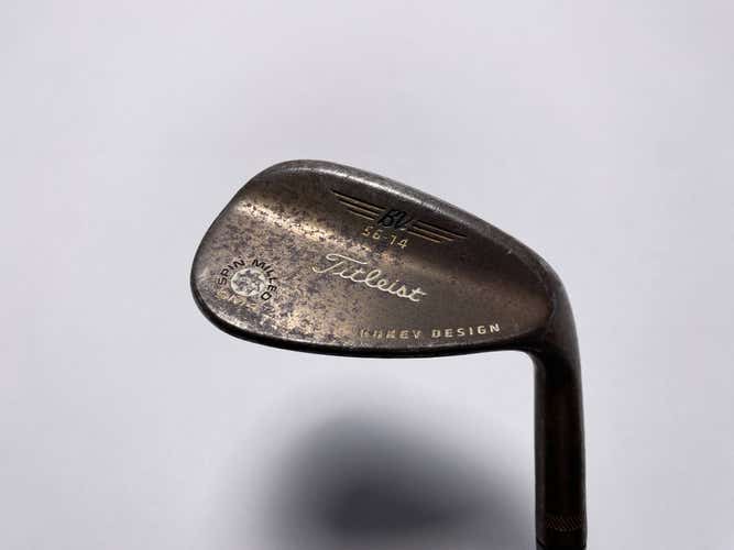 Titleist Vokey Spin Milled SM4 Chrome Raw Sand Wedge 56* 14 Wedge Steel Mens RH