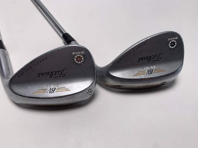 Titleist Vokey Spin Milled SM4 Chrome Wedge Set 56* 11 | 60* 7 Wedge  RH
