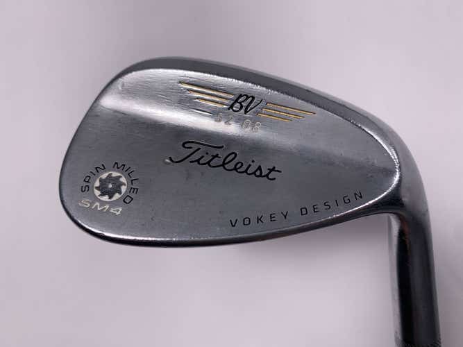 Titleist Vokey Spin Milled SM4 Chrome Gap Wedge GW 52* 8 True Temper DG Mens RH