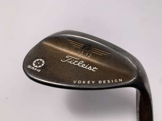 Titleist Vokey Spin Milled SM4 Chrome Lob Wedge LW 58* 12 Wedge Steel Mens RH