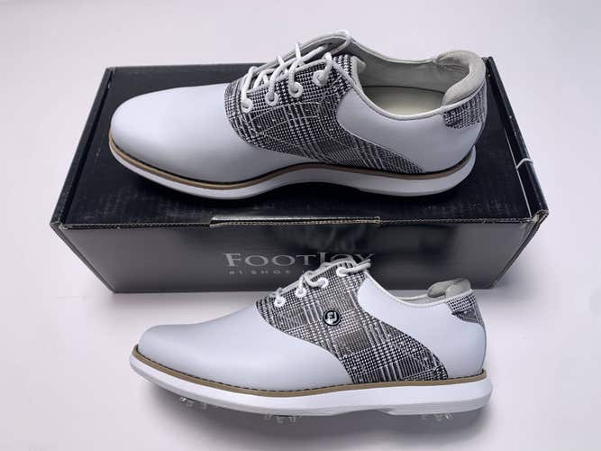 FootJoy FJ Traditions Golf Shoes White Black Women's SZ 7 (97904)