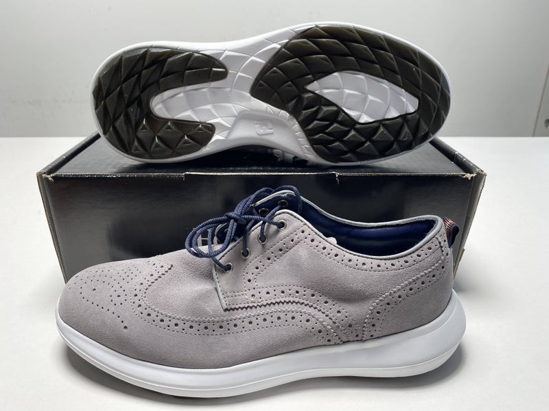 FootJoy Flex LE 1 Modern Wing Golf Shoes Gray Men's SZ 10 (56113)