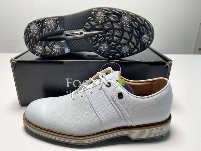 Footjoy Dryjoys Premiere Series Waterproof Golf Shoes White Men's SZ 9 (53908)