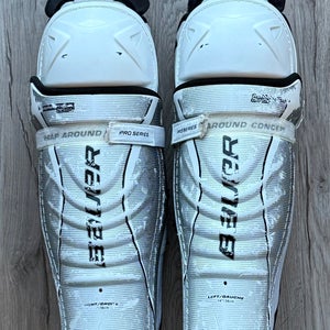 Senior Bauer Pro Series 14" Shin Pads Pro Stock (Used)