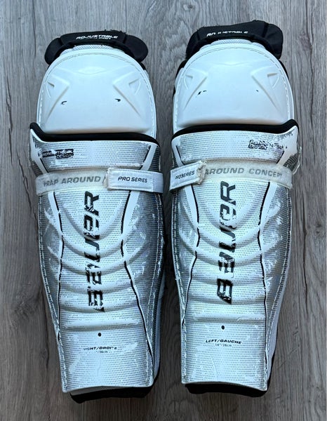 Senior Bauer Pro Series 14" Shin Pads Pro Stock (Used)