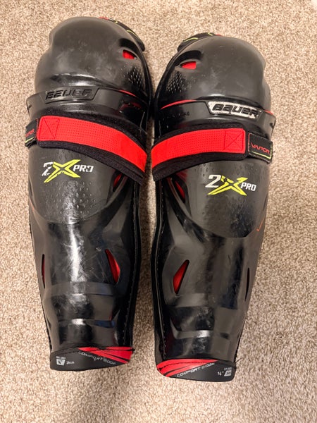 Senior Bauer Vapor 2X Pro Lite 14" Shin Pads (Used)