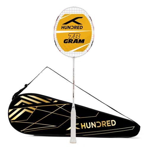 HUNDRED Atomic Air 78 Carbon Fibre Strung Badminton Racket with Full Racket...