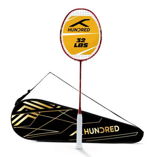 Hundred T-Rex 800 Strung Badminton Racket with Full Cover | 84 Grams |...