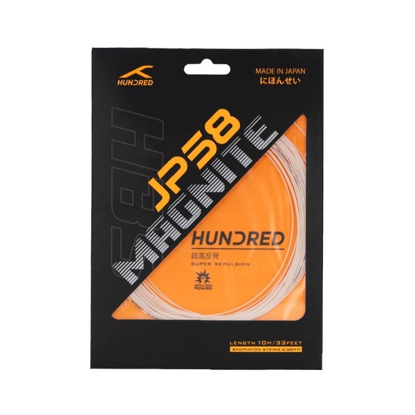 Hundred JP58 Magnite Badminton String | 0.58 mm | 10 Meters (Ice White)