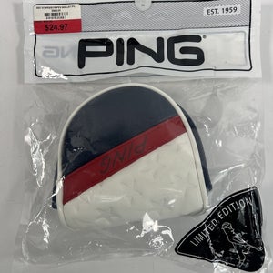 New 2024 Ping Limited Edition US Open Stars & Stripes Mallet Putter Cover