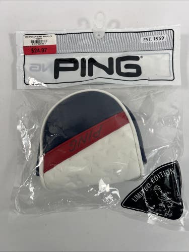 New 2024 Ping Limited Edition US Open Stars & Stripes Mallet Putter Cover